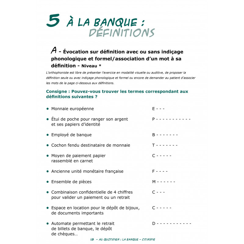 Au quotidien - La banque