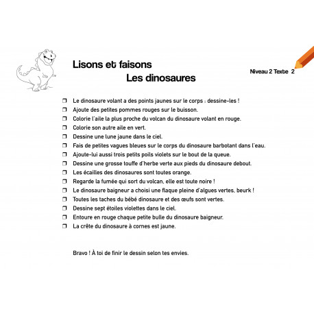 Lisons et faisons - Les dinosaures