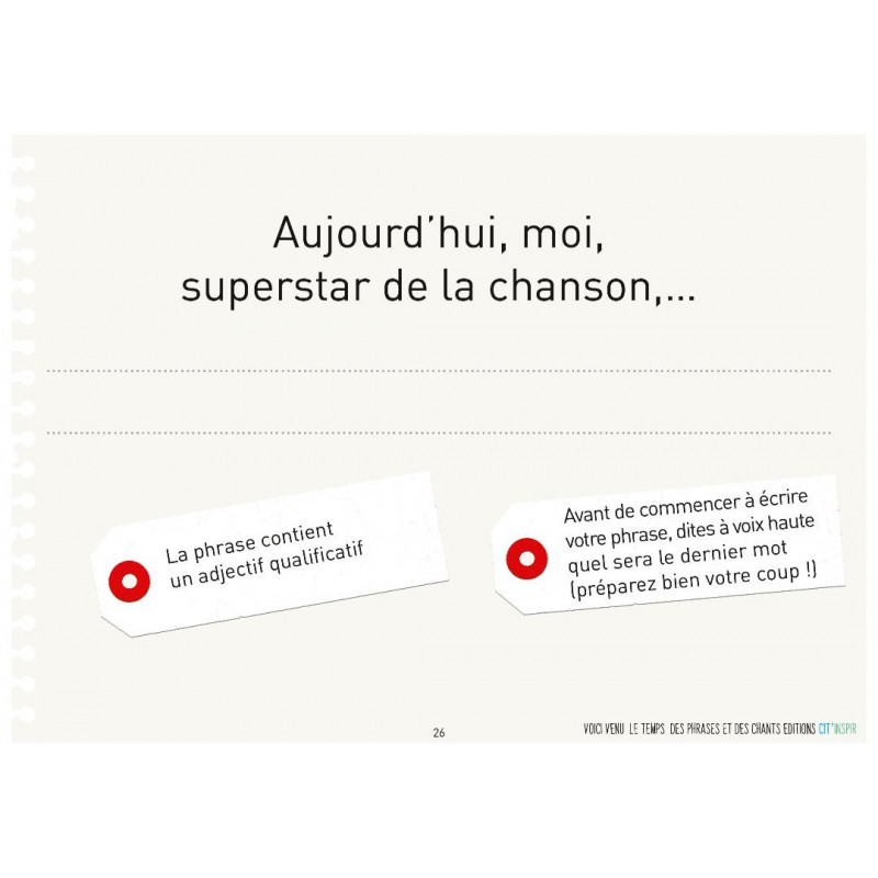 Voici venu le temps des phrases et des chants