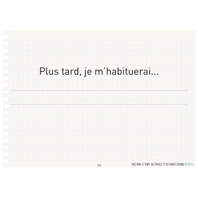 Voici venu le temps des phrases et des chants