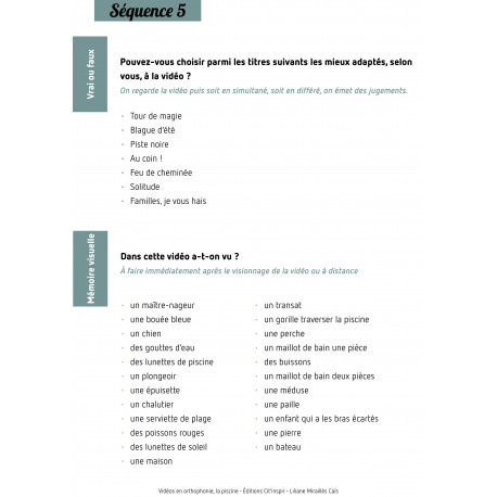 Vidéos en orthophonie, la picine