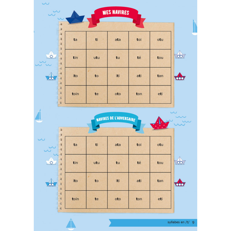 Bataille Navale de la syllabe au mot
