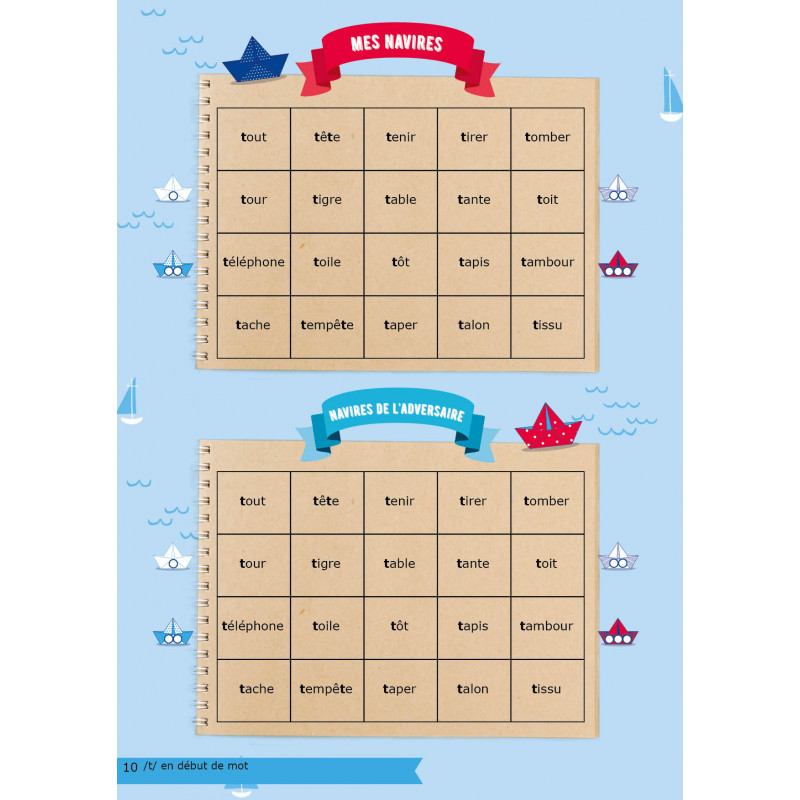 Bataille Navale de la syllabe au mot