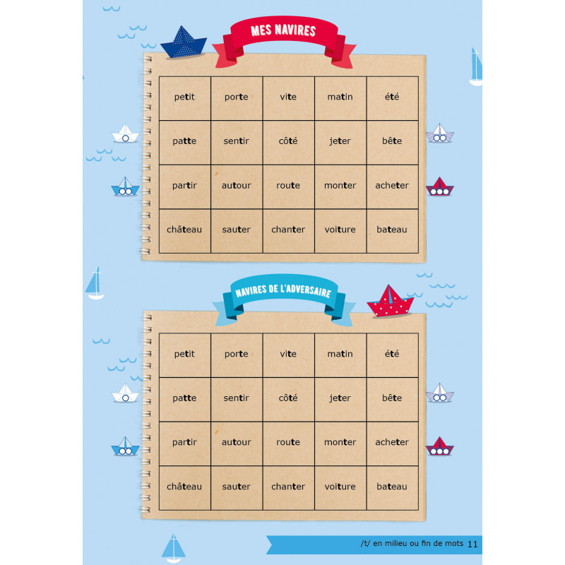 Bataille Navale de la syllabe au mot