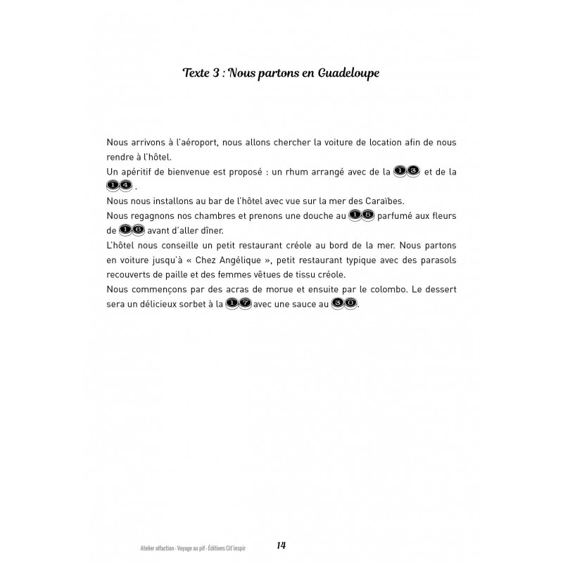 Atelier olfaction - Voyage au pif