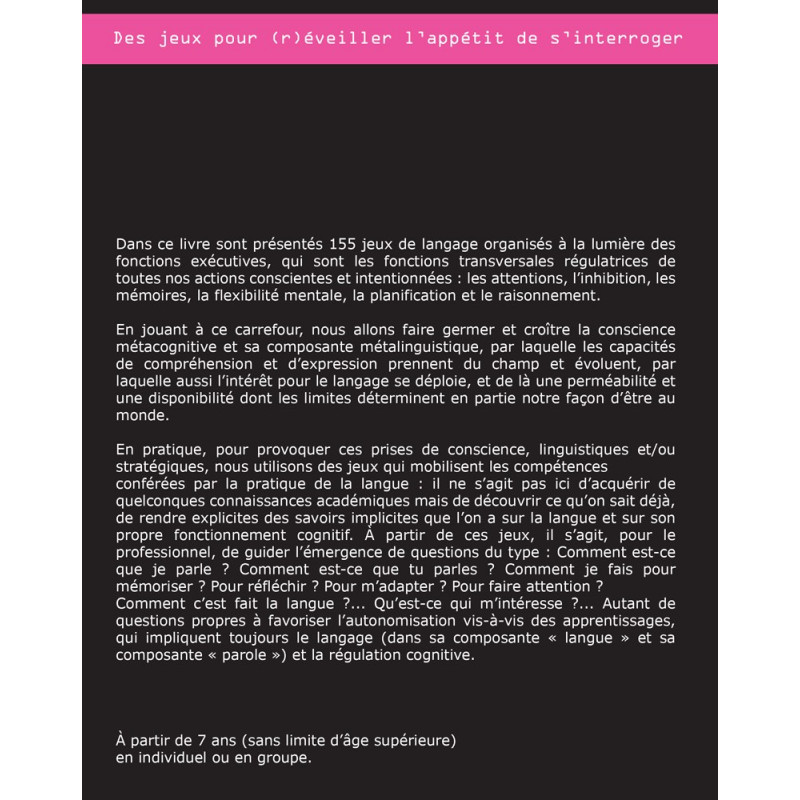 Jeux au carrefour du langage et des fonctions exécutive