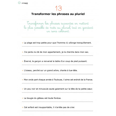 Féminin-masculin / singulier-pluriel