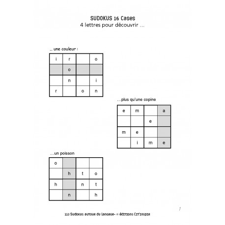 113 sudokus autour du langage