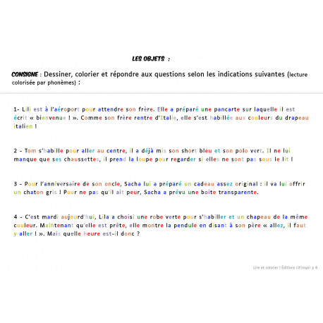 Lire et colorier