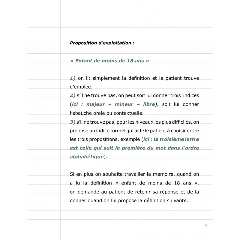 Définitions en rafale