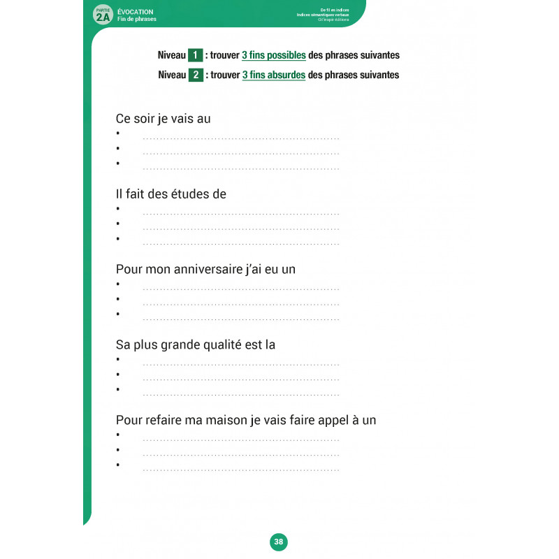 De fil en indice verbal