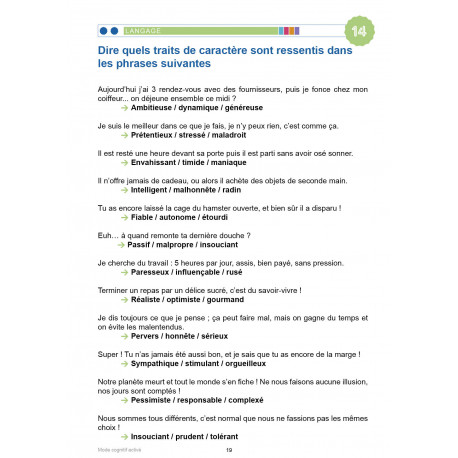 MODE COGNITIF ACTIVÉ - LES GENS