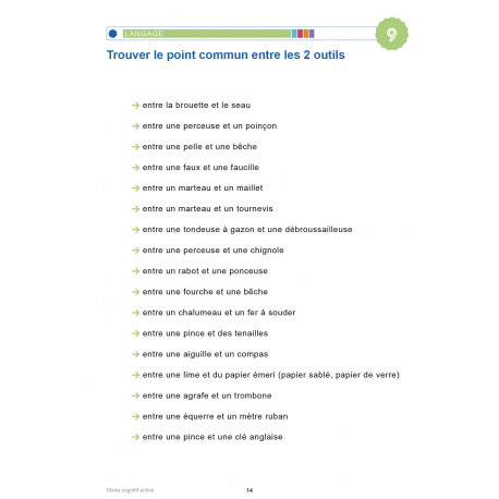 MODE COGNITIF ACTIVÉ - LES LOISIRS