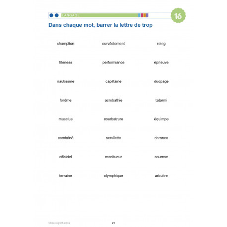 MODE COGNITIF ACTIVÉ - La scolarité