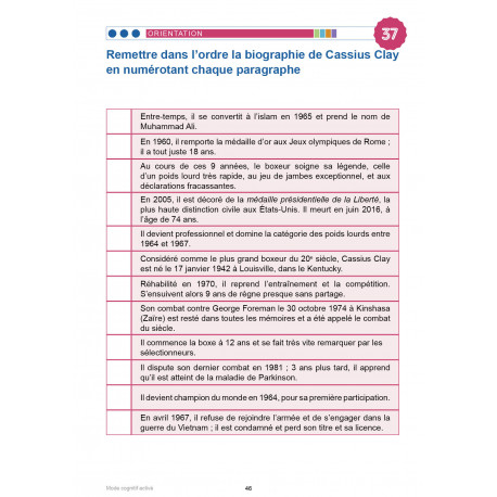MODE COGNITIF ACTIVÉ - La scolarité