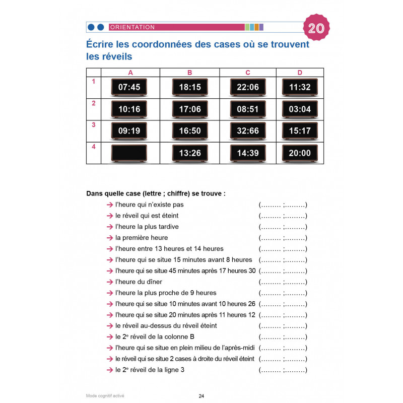 MODE COGNITIF ACTIVÉ - La temps