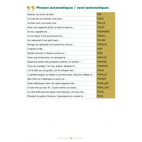 Partenaire d'articulés