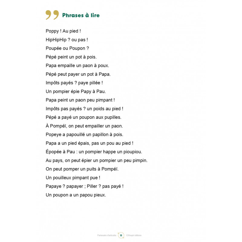 Partenaire d'articulés