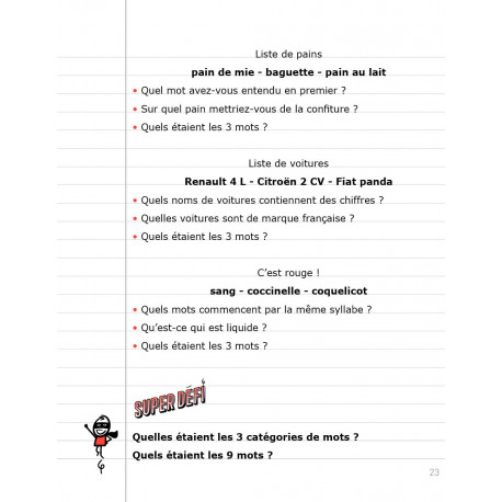 Défis et super défis