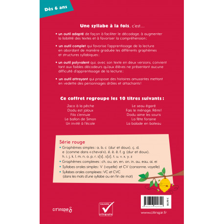 Une syllabe à la fois - Coffret 2 série rouge