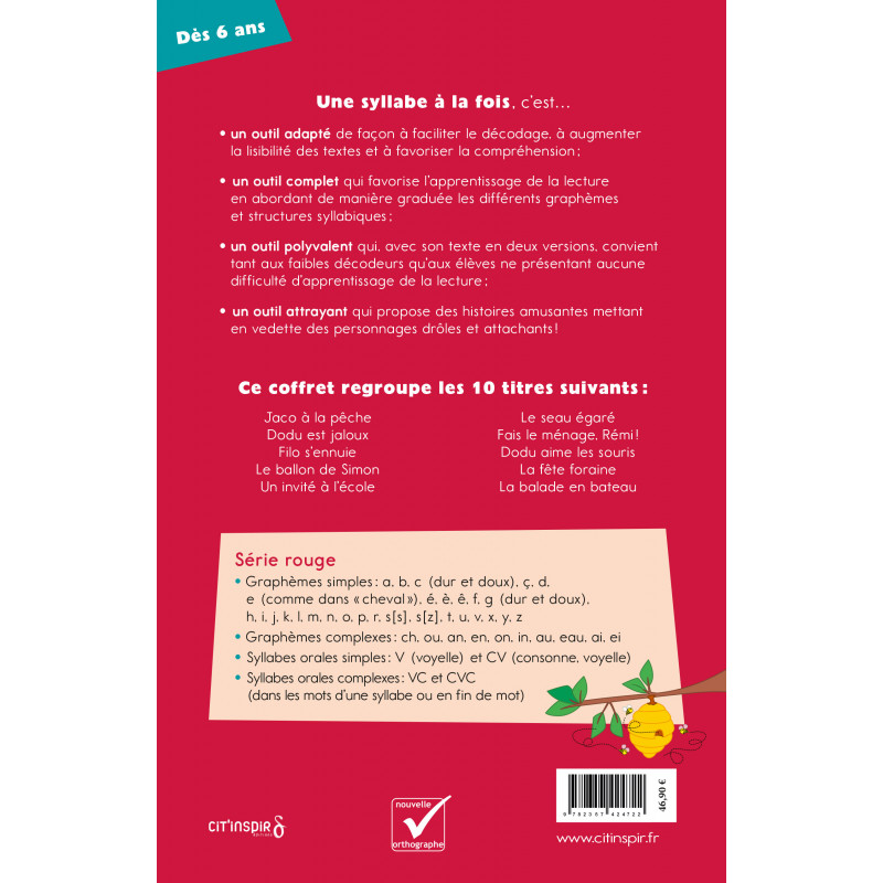 Une syllabe à la fois - Coffret 2 série rouge