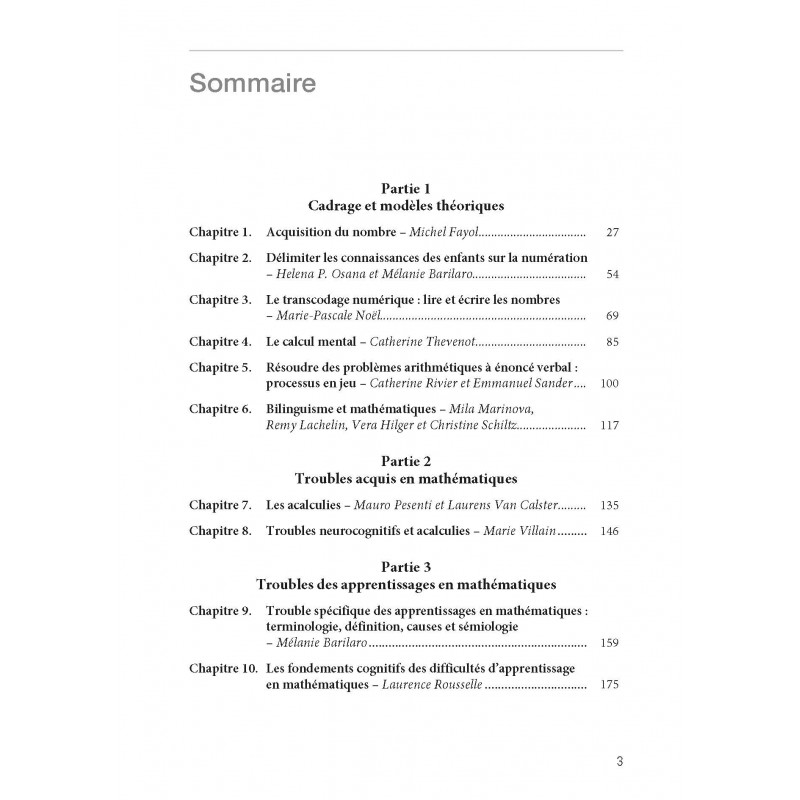 Troubles de la cognition mathématique