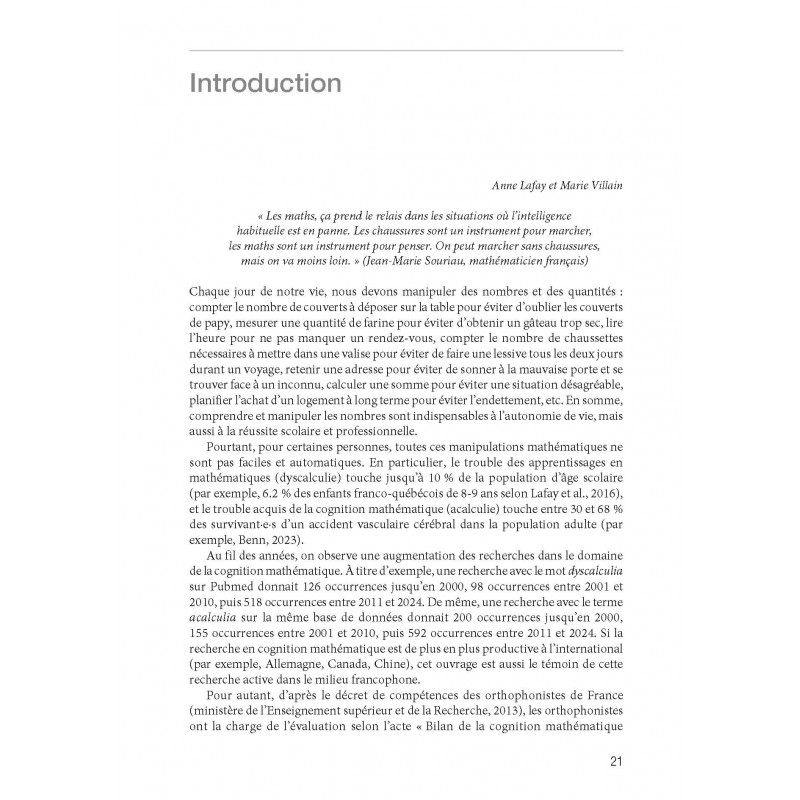 Troubles de la cognition mathématique