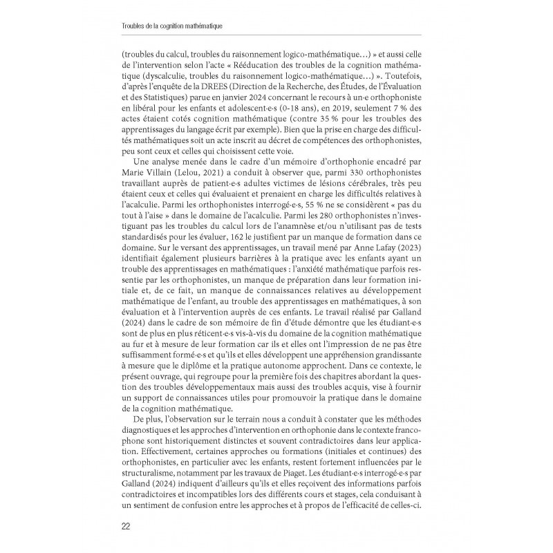 Troubles de la cognition mathématique