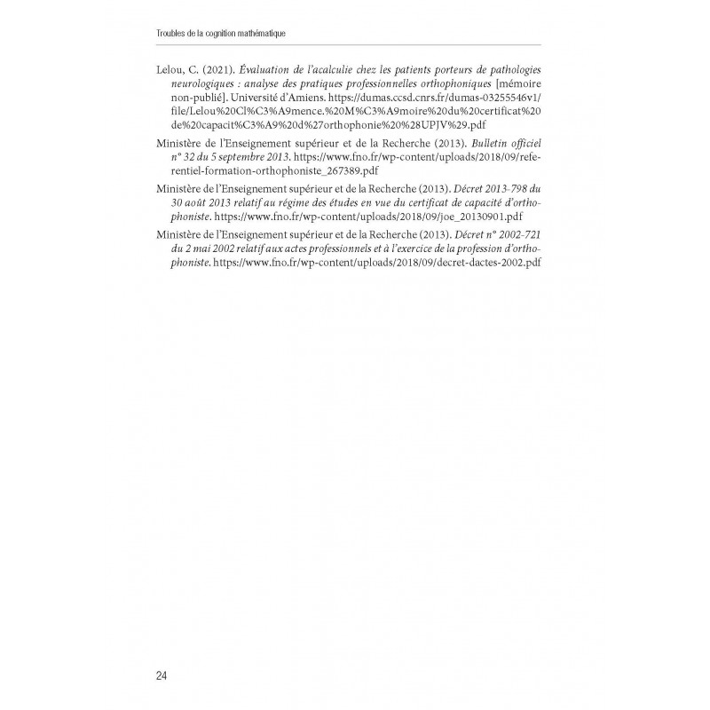 Troubles de la cognition mathématique