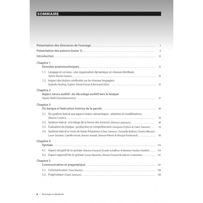 Neurologie et orthophonie - Tome 1 : Théorie et évaluation des troubles acquis de l'adulte