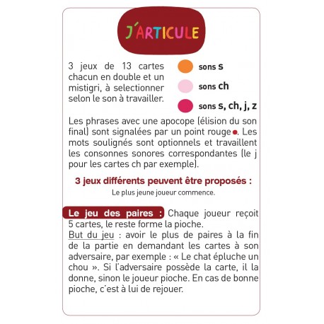 J'articule S,CH,J,Z