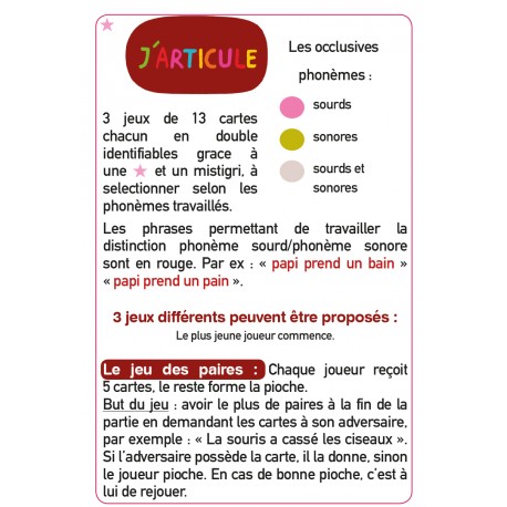 J'articule les phonèmes consonantiques sourds et sonores