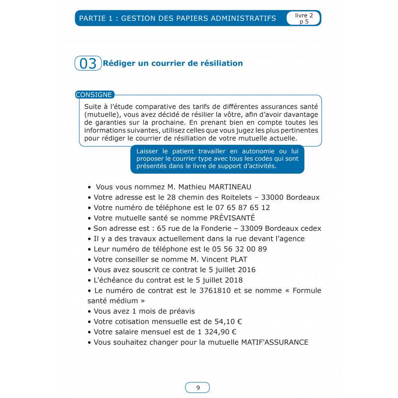 E.C.O exercices de concentration et d'organisation