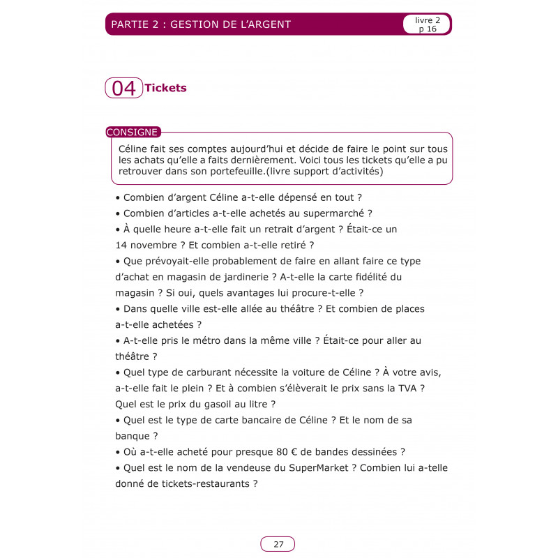 E.C.O exercices de concentration et d'organisation