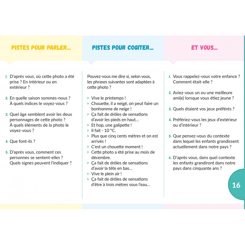 Grandes photos pour parler et cogiter