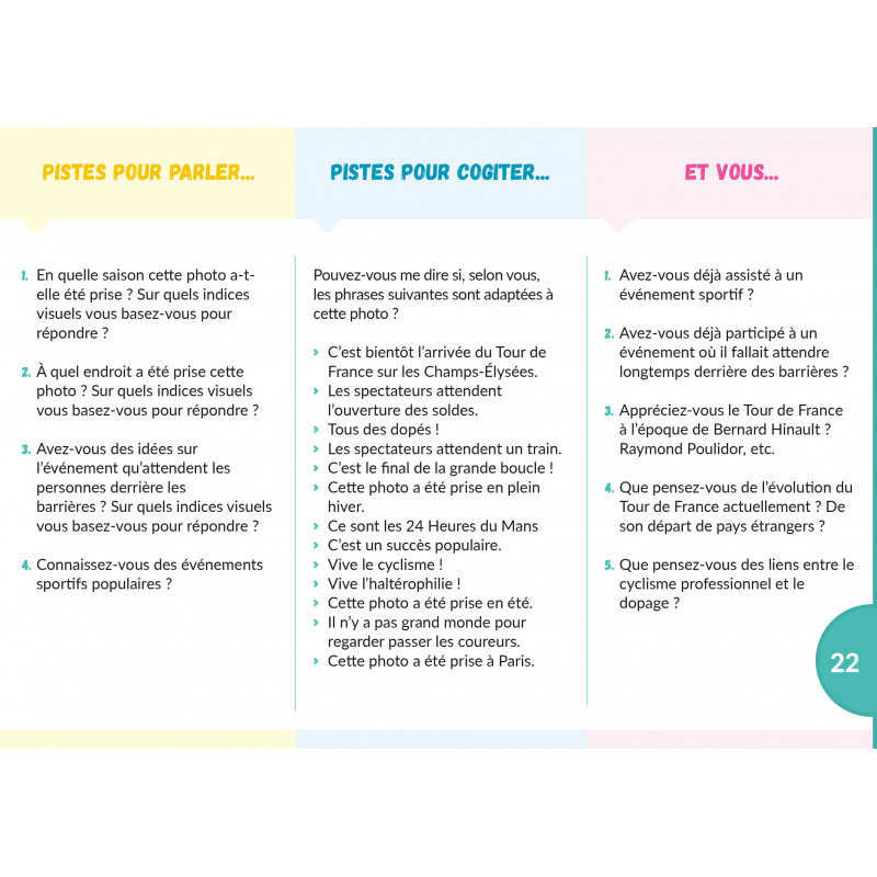 Grandes photos pour parler et cogiter