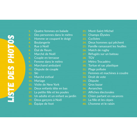 Grandes photos pour parler et cogiter