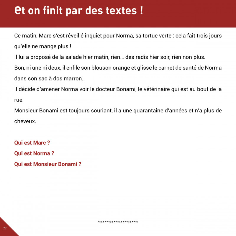 Poster à lire et à colorier